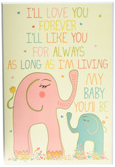 The Kids Room by Stupell Elephants Art Wall Plaque, I'll Love You Forever