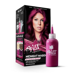 Splat Midnight Magenta Semi-Permanent Long Lasting Hair Dye Kit, Vegan and Cruelty-Free 1PK