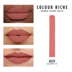 L’Oréal Paris Colour Riche Intense Volume Matte Lipstick - Up to 16H Wear, infused with Hyaluronic Acid - Worth It, 1.8 g