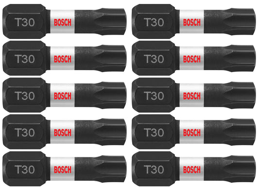 BOSCH ITT301B 10-Pack 1 in. Torx #30 Impact Tough Screwdriving Insert Bits