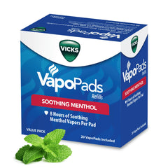 Vicks VapoPads with Original Menthol Formula - Vapor Pads Refill for Vicks Humidifiers and Steam Inhalers, Scent Pads for Congestion Relief, 20-Pack, Box Color May Vary