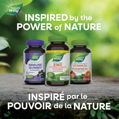 Nature’s Way Zinc with Echinacea & Vitamin C - Immune Support Supplement with Zinc, Echinacea, and Vitamin C – Natural Wild Berry Flavour - 120 Lozenges, Value Size