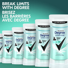 Degree UltraClear Black + White Antiperspirant Stick Deodorant for 72H Sweat & Odour Protection Pure Rain anti white marks and yellow stains 74 g