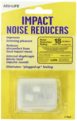 Acu-Life Ear Plugs, Ear Plugs for Sleeping, Snoring, Loud Noise, Concerts, Construction, Studying & Traveling, NRR 18, 1 Pair, Silver
