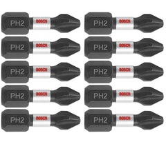 Bosch ITPH2102 2 Pc. Impact Tough 1 in. Phillips #2 Insert Bits