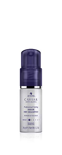 Alterna Caviar Professional Styling Sheer Dry Shampoo, 34 g | Refresh & Volumize Powder Spray | Extends the Life of Blowouts | Sulfate & Paraben Free