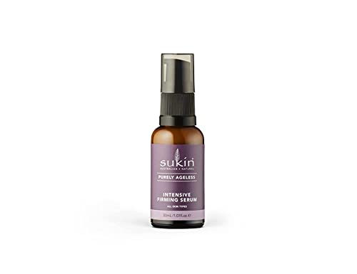 Sukin - Purely Ageless Intensive Firming Serum - Gel Face Cream for Brightening/Toning Skincare, Intense Moisturizer with Ribose, Acacia Gum, Rosehip Oil for All Skin Types, 30 mL