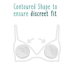 Baby Works Reusable Nursing Pads - Soft, Contoured Nursing Pads Made From Rayon - Comes with Wet Bag & Laundry Bag - Machine Washable - Pack of 8