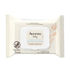 Aveeno Baby Hand & Face Baby Wipes with Oat Extract and Aloe, Fragrance-Free Wipes for Sensitive Skin, Free of Sulfates, Alcohol, and Parabens 25 Count (Pack of 4)