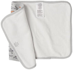 Amazon Essentials Baby Burp Cloths One Size, 6-Pack Grey Bunnies,