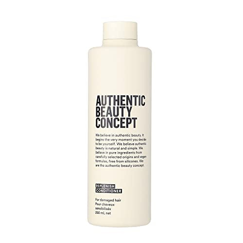 Authentic Beauty Concept Replenish Conditioner, For Damaged Hair, Nourishes & Strengthens Hair, Vegan and Cruelty Free, Sulfate Free, 250mL