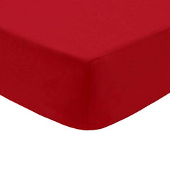 American Baby Company 100% Natural Cotton Percale Fitted Crib Sheet for Standard Crib and Toddler Mattresses, Red, Soft Breathable, for Boys and Girls
