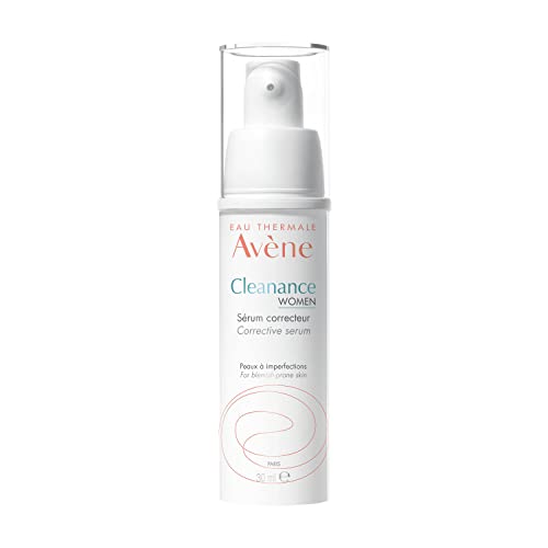 Eau Thermale Avène Cleanance WOMEN Corrective Serum, for Adult Acne Prone, Reduce wrinkles, fine lines, blackheads, blemishes and sebum excess, pore-refiner, 30 ml