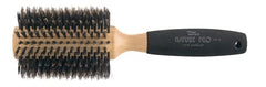 Dannyco Professional Nature Pro Oakwood Handle Circular Brush With Natural Boar Bristles and Sponge-Covered Handle Extra-Large, 1 Count, 6.5cm
