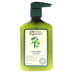 CHI Naturals with Olive Oil Hair & Body Conditioner, Protects From Moisture Loss & Preserves Hair Color, Sulfate, Paraben, & Cruelty-Free, 11.5 Oz
