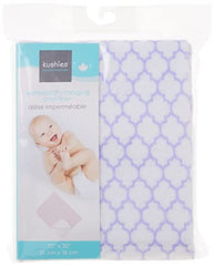 Kushies Deluxe Change Pad Terry, White/Lilac Ornament