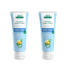 Aleva Naturals Soothing Baby Diaper Cream Combo Pack for Newborn and Toddlers, Fragrance-Free, Organic Shea Butter, Aloe Vera, Calendula Extracts Sensitive Skin Friendly - 100ml X 2, White (37877)