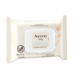 Aveeno Baby Hand & Face Baby Wipes with Oat Extract and Aloe, Fragrance-Free Wipes for Sensitive Skin, Free of Sulfates, Alcohol, and Parabens 25 Count (Pack of 4)