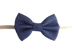 Baby Wisp Baby Headband Denim Bow