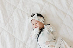 Baby Stretchy Soft Knit Headband Bow"Bayside" by Copper Pearl