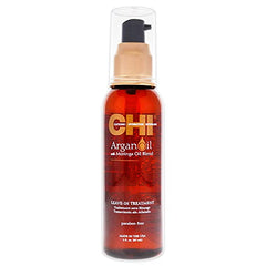 CHI Argan Oil Leave In Treatment, Argan Plus Moringa Oil, Lightweight Formula To Moisturize Dull & Damaged Hair, Sulfate & Paraben-Free, 3 Oz