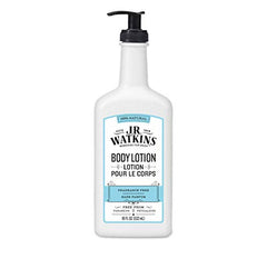 J.R. Watkins Fragrance Free Daily Moisturizing Lotion, Body Cream in Pump Dispenser, Hydrating Skin Cream Made with Shea Butter, Cocoa Butter, Coconut Oil & Vitamin E, 532 Milliliters