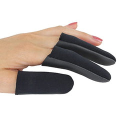 JATAI Heat Shield - Professional High Heat Resistant Finger Protection Guards for Curling and Flat Irons, Wands, Blow Dryers - 3pc (Thumb & 2 Fingers) (M/L - thumb wider than 3/4" (2cm), Black)