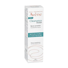Eau Thermale Avène Cleanance WOMEN Corrective Serum, for Adult Acne Prone, Reduce wrinkles, fine lines, blackheads, blemishes and sebum excess, pore-refiner, 30 ml