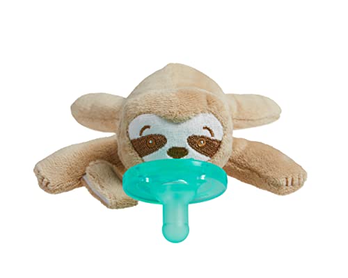 Philips Avent Soothie Snuggle Pacifier Holder with Detachable Pacifier, Sloth, 0m+, SCF347/07