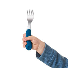 OXO Tot On-The-Go Fork/Spoon Set With Carrying Case, Navy, 3 Count (Pack of 1)