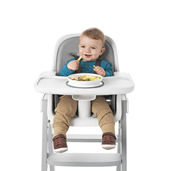 OXO Tot - Stick & Stay Suction Plate - Non-Sliding - Encourage Self-Feeding at Mealtime - Baby Toddler 6 Months - Gray, Large