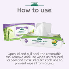Aleva Naturals Bamboo Baby Wipes 960 Count (Pack of 240 x 4)