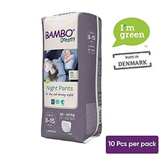 Bambo Nature Eco Friendly Dreamy Night Pants for Girls 8-15 Years 10ct