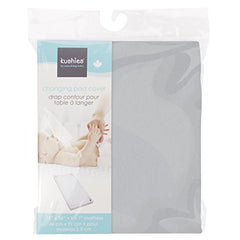 Kushies Changing Pad Cover for 1" pad, 100% breathable cotton, Made in Canada, Grey
