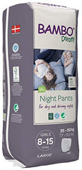 Bambo Nature Eco Friendly Dreamy Night Pants for Girls 8-15 Years 10ct