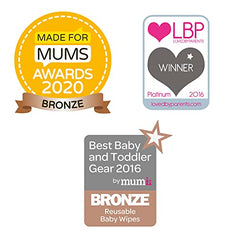 Bambino Mio, reusable baby wipes, 10 pack, cloud