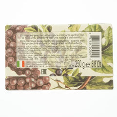 Nesti Dante Il Frutteto Italian Nourishing and Illuminating Bar Soap, Red Grapes and Blueberry, 250 Grams