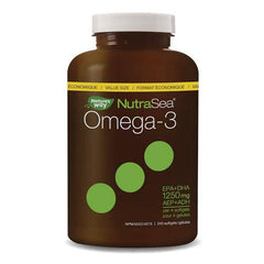 Nature's Way NutraSea Omega 3 Softgels Supplement with Fish Oil – Zesty Lemon Flavour – Heart & Brain Support for Kids Ages 6+ and Adults – EPA & DHA, 240 Softgels, Value Size