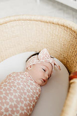 Copper Pearl Baby Stretchy Soft Knit Headband Bow Star