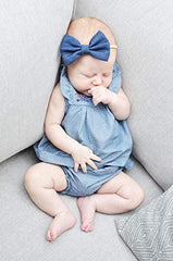 Baby Wisp Baby Headband Denim Bow