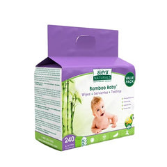Aleva Naturals Bamboo Baby Wipes 960 Count (Pack of 240 x 4)