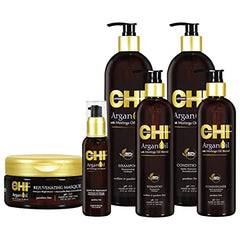 CHI Argan Oil Leave In Treatment, Argan Plus Moringa Oil, Lightweight Formula To Moisturize Dull & Damaged Hair, Sulfate & Paraben-Free, 3 Oz