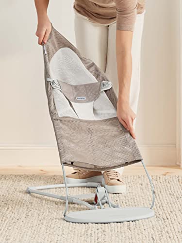 BabyBjörn Extra fabric seat for Bouncer Balance Soft, Mesh, Gray Beige/White