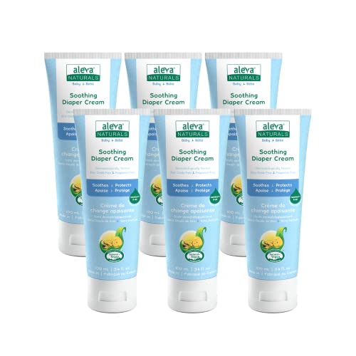 Aleva Naturals Soothing Diaper Cream 100ml, Mega Pack- 6 x 100ml = 600ml, White