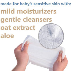 Aveeno Baby Hand & Face Baby Wipes with Oat Extract and Aloe, Fragrance-Free Wipes for Sensitive Skin, Free of Sulfates, Alcohol, and Parabens 25 Count (Pack of 4)