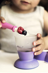 BabyBjorn Baby Plate, Spoon and Fork-Pink/Purple, 2 Pack