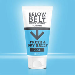 Below the Belt Jock Itch Cream – Men’s Groin Deodorant Applies as a Soothing Gel and Dries as Cooling Powder – Anti Ball Sweat for All Day Comfort