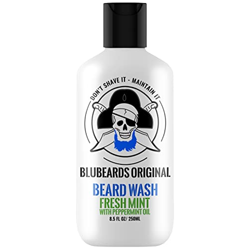 Bluebeards Original Fresh Mint Beard Wash With Peppermint Oil, 8 5 Fl Oz