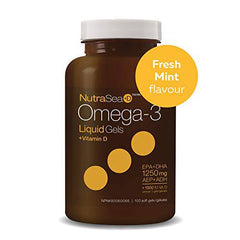 Nature's Way NutraSea Omega-3 and Vitamin D Soft Gels - Fish Oil Supplement with EPA and DHA – Helps Support the Maintenance of Good Health – Mint Flavour, 100 Softgels
