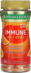 Nature’s Bounty Immune VitaBeans Soft Chews with Vitamin C, Vitamin D and Zinc for Immune Support, Orange Flavour, 80 Chewables